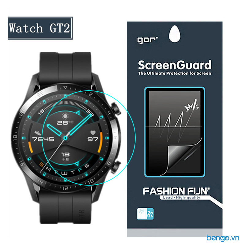 Dán màn hình Huawei Watch GT 2 GOR (Hộp 3 miếng)