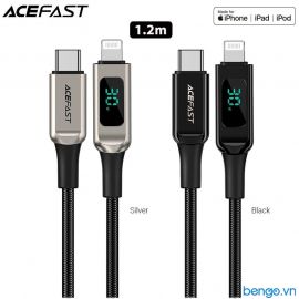 Cáp ACEFAST USB-C to Lightning MFi Màn hình kỹ thuật số LED dài 1.2m - C6-01