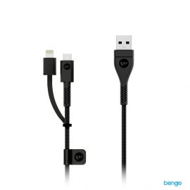 Cáp Mophie PRO 2 đầu chuyển | USB-A to Lightning & micro-USB