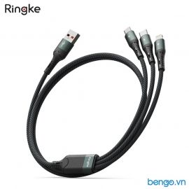 Cáp sạc nhanh đa năng RINGKE 3-in-1 Fast Charging Multi Cable 1.2M