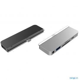 Hub 6 in 1 Hyperdrive USB-C cho iPad Pro 2018 và thiết bị dùng cổng USB-C - HD319A