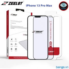 Dán cường lực iPhone 13 Pro Max ZEELOT SOLIDsleek chống ánh sáng xanh kèm Kit dán