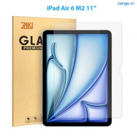 Dán cường lực clear iPad Air 6 11" M2 2024 9H 2.5D hiệu Zaki