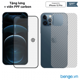 Dán cường lực iPhone 12/iPhone 12 Pro GOR AG chống vân tay (Tặng mặt lưng + Viền PPF carbon)