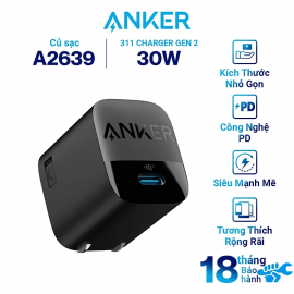 Sạc Anker 30w 313 / 311 GaN 2  (1 cổng USB-C) - A2639