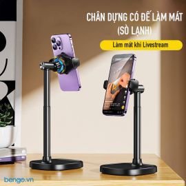 Chân livestream điện thoại có đế làm mát với sò lạnh