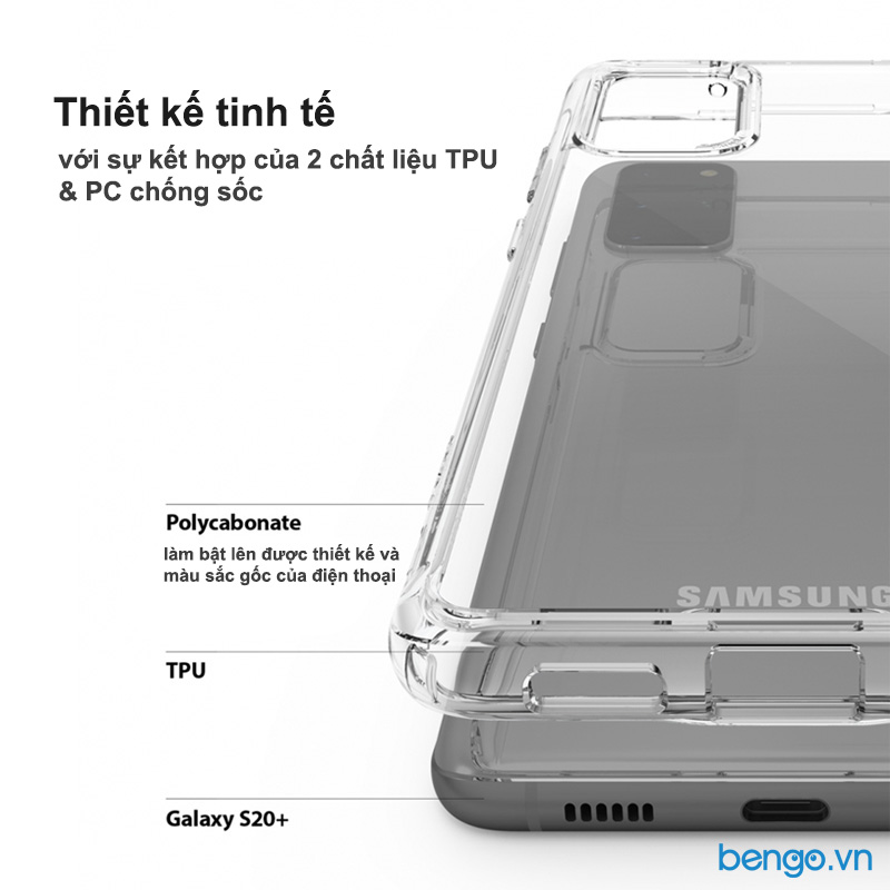 Ốp lưng Samsung Galaxy S20 Plus RINGKE Fusion