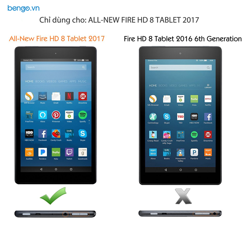 Bao da Amazon Fire HD 8 (2017) Smartcover Bao da Amazon Fire HD 8 (2017) Smartcover