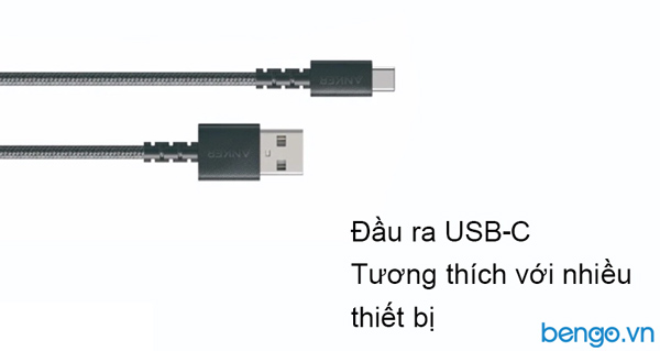Cáp điện thoại Anker PowerLine Select+ USB-C to USB 2.0 dài 0.9m - A8022
