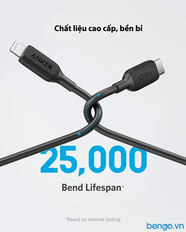 Cáp điện thoại Anker PowerLine III USB-C to Lightning cable 3ft/0.9m - A8832