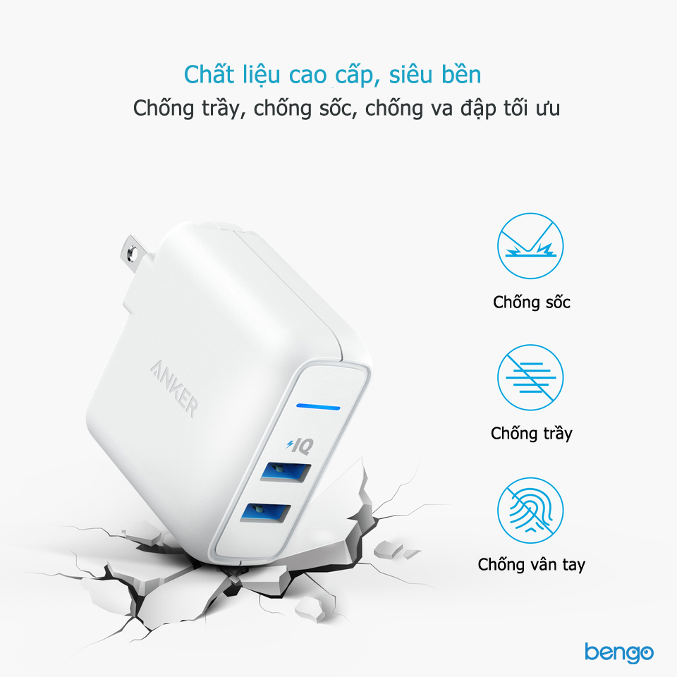 Sạc Anker PowerPort Elite 2, 24w - A2023 Sạc Anker PowerPort Elite 2, 24w - A2023