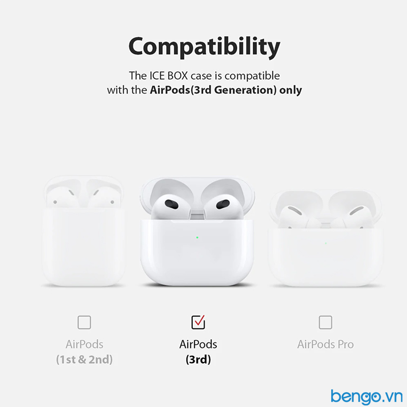Vỏ Ốp Airpods 3 RINGKE Silicone case | Ice Box