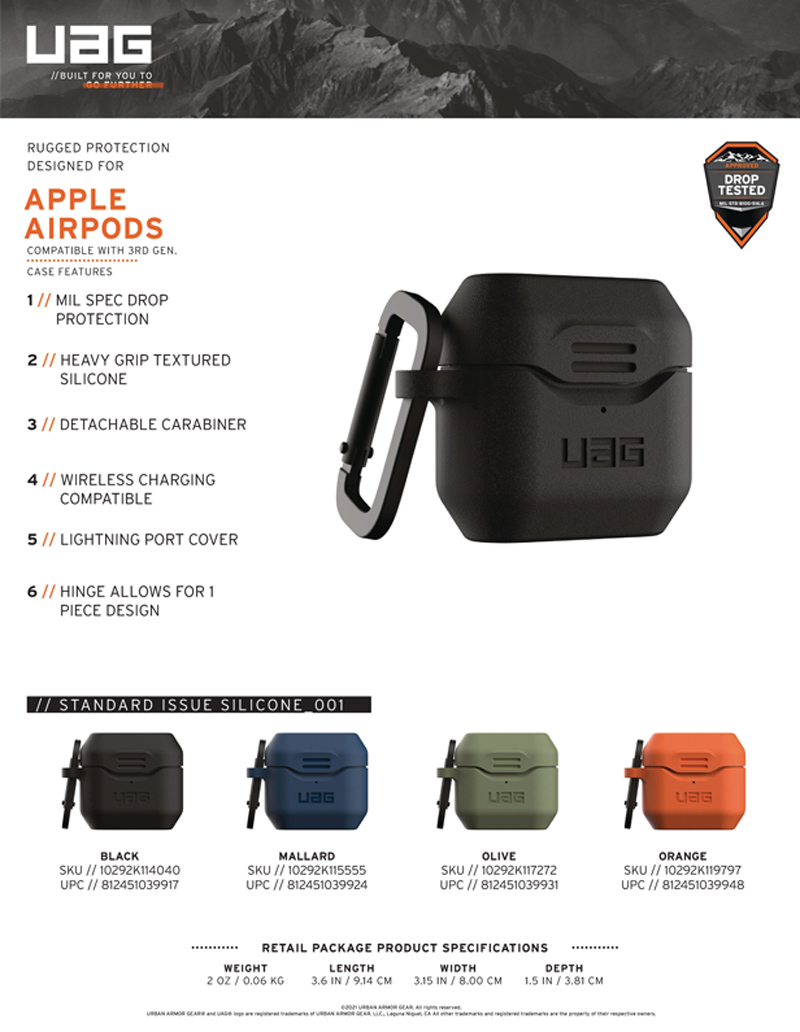 Vỏ ốp Airpods 3 UAG Standard Issue Silicone Case