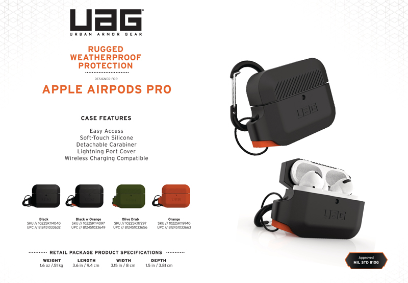 Vỏ Ốp Airpods Pro UAG Silicone Rugged Weatherproof