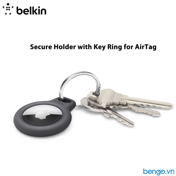 Vỏ bảo vệ Apple Airtag Belkin Secure Holder kèm móc gắn chìa khóa