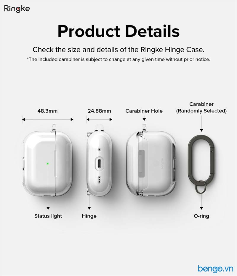 Vỏ ốp AirPods Pro 2 RINGKE Hinge Clear