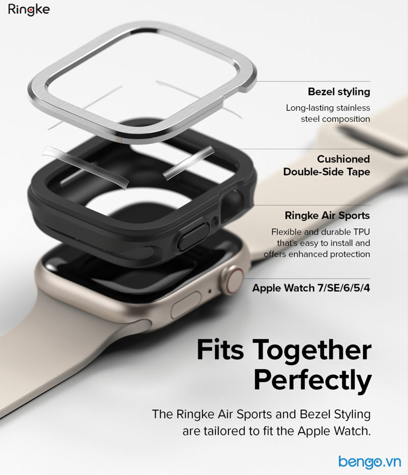 Combo Ringke Air Sports & Bezel Styling Apple Watch 7