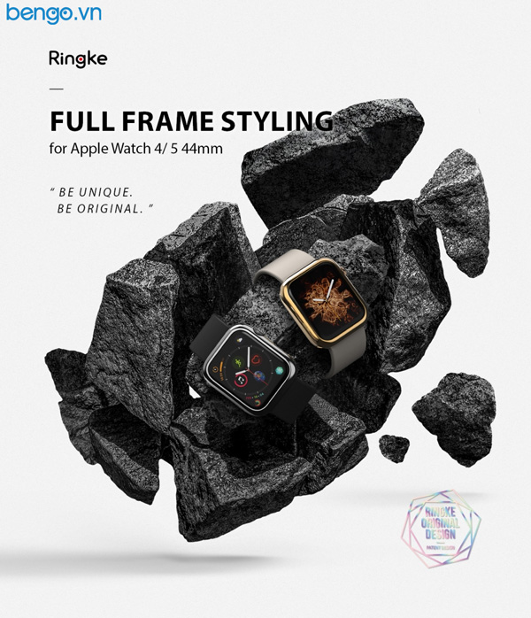 Ốp Apple Watch 6/SE/5/4 44mm RINGKE Full Frame Stylings Stainless