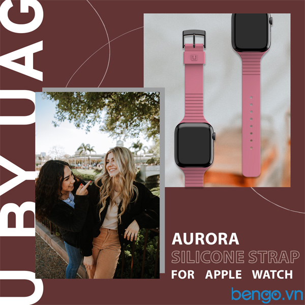 [U] Dây đeo Apple Watch 44/42mm UAG Aurora Silicone