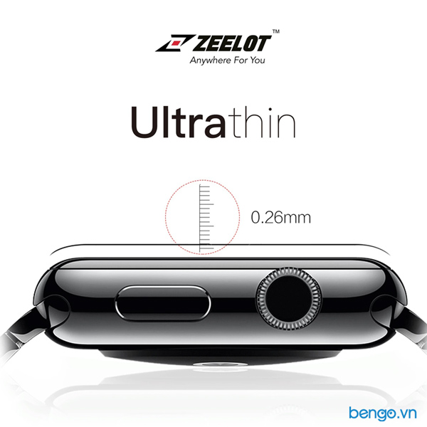 Dán cường lực Apple Watch Zeelot Nanometer Full keo Chống vân tay