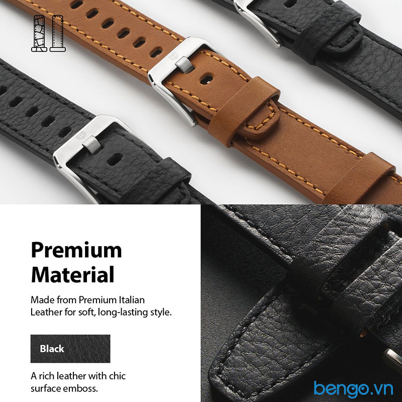 Dây đeo Apple Watch 45mm / 44mm / 42mm RINGKE Leather One Classic