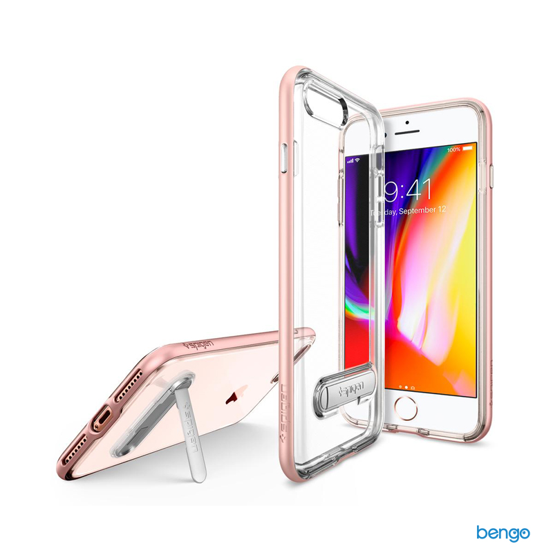 Ốp lưng iPhone 8/7 Plus SPIGEN Crystal Hybrid Rose Gold
