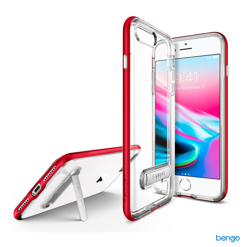 Ốp lưng iPhone 8/7 Plus SPIGEN Crystal Hybrid Dante red