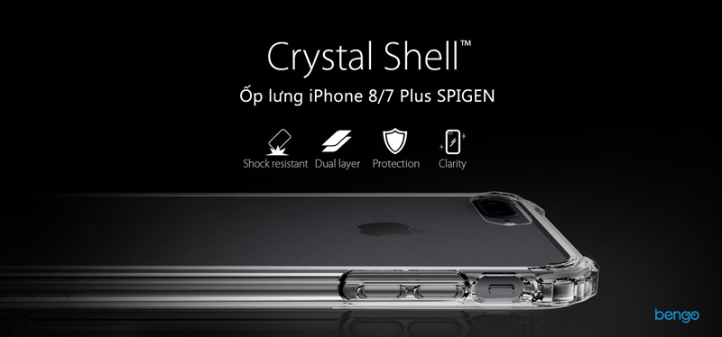 Ốp lưng iPhone 8/7 Plus SPIGEN Crystal Shell