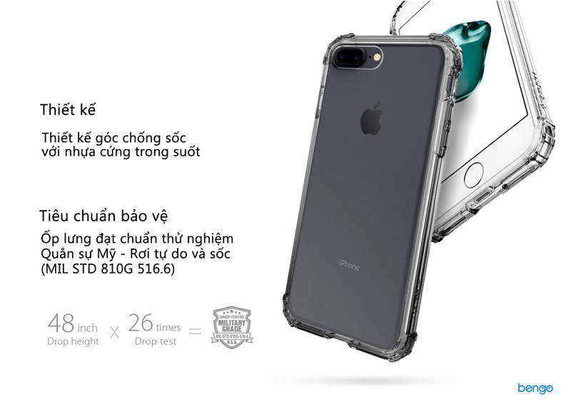 Ốp lưng iPhone 8/7 Plus SPIGEN Crystal Shell
