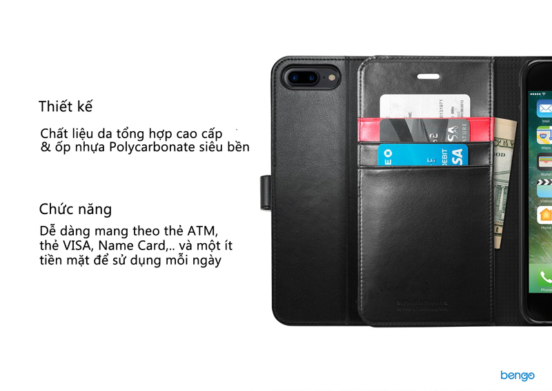 Bao da iPhone 8/7 Plus SPIGEN Wallet S