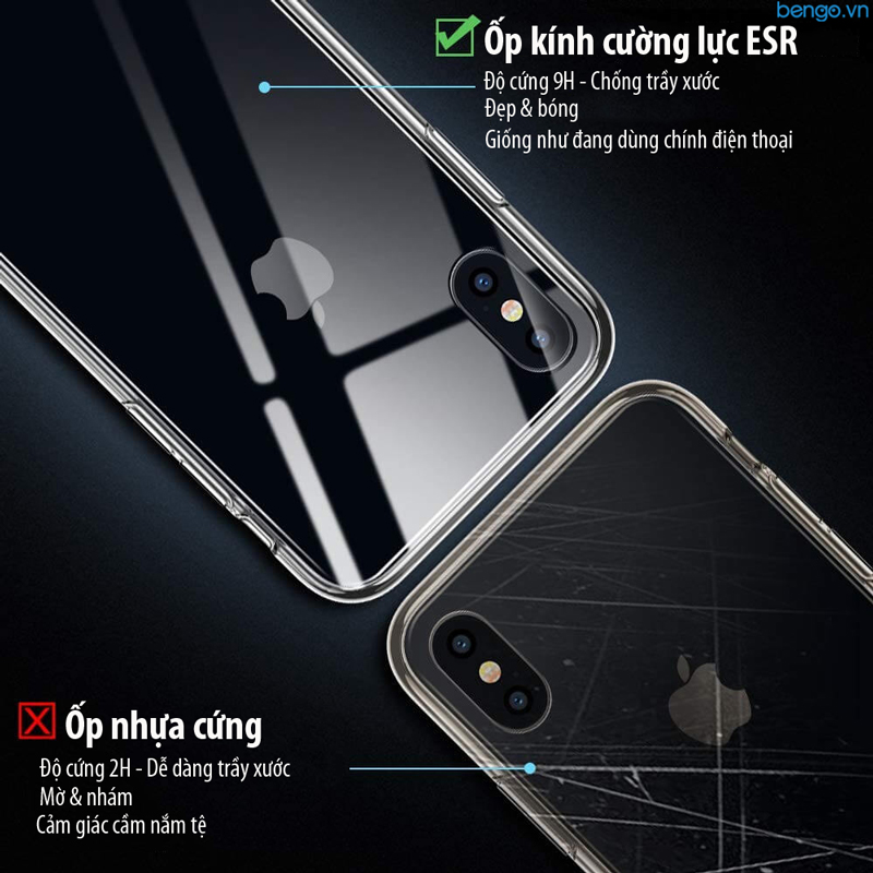 Ốp lưng iPhone Xs Max ESR Mimic Tempered Glass