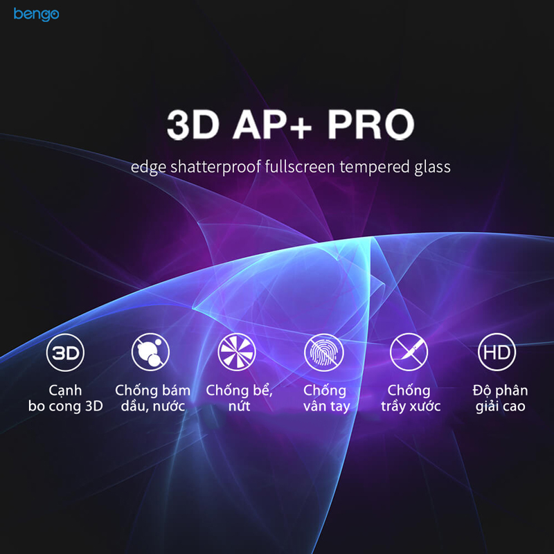 Kính cường lực iPhone Xs Max Nillkin 3D AP+ Pro