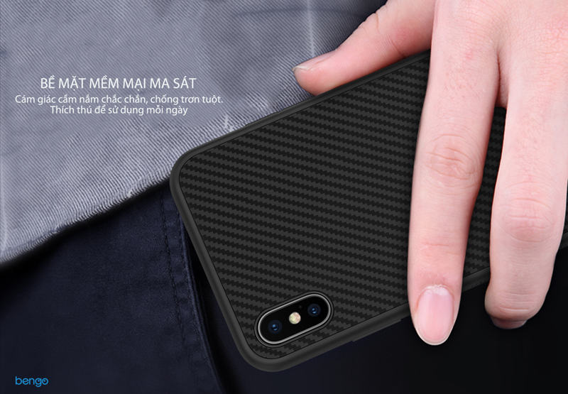 Ốp lưng iPhone Xs Max Nillkin sợi tổng hợp (Synthetic Fiber)