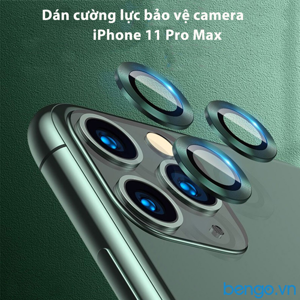 Dán cường lực bảo vệ camera iPhone 11 Pro Max MIPOW Alumium viền màu