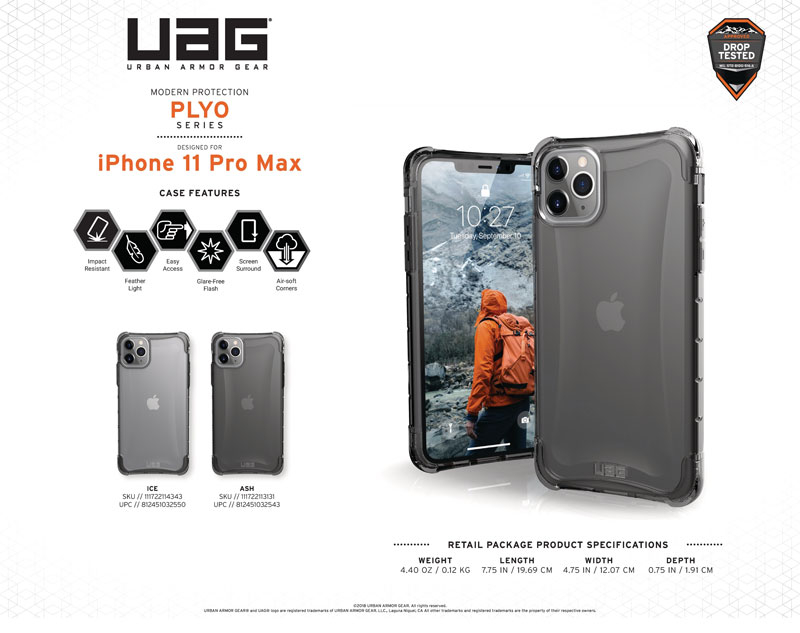 Ốp lưng iPhone 11 Pro Max UAG Plyo Series
