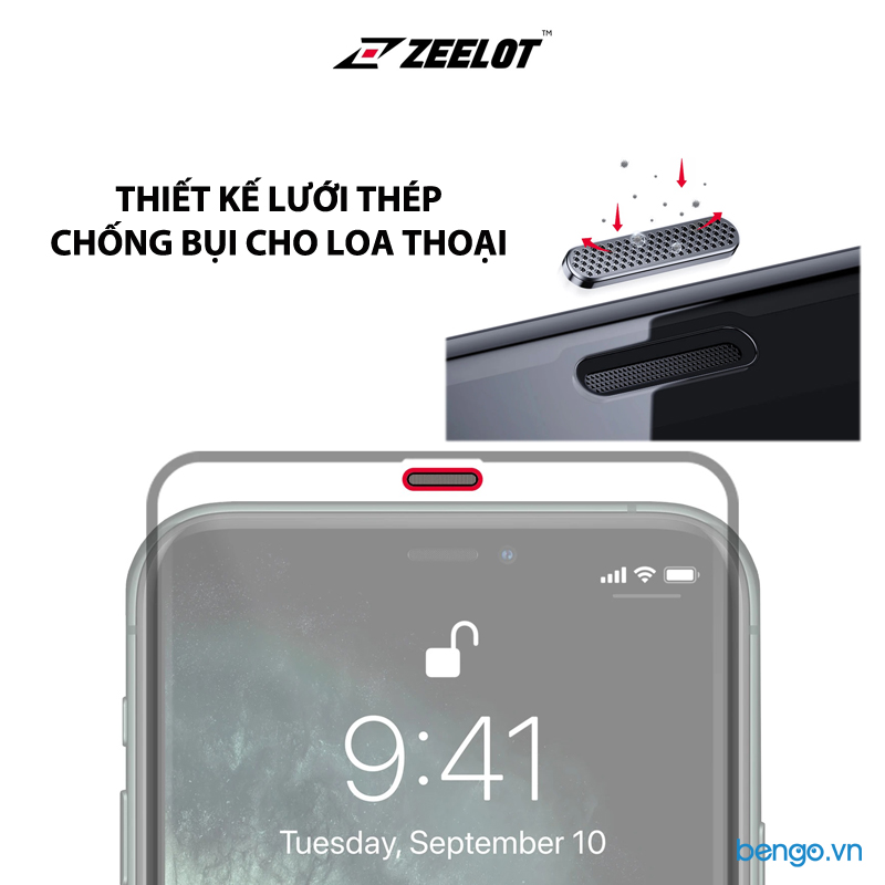 Dán cường lực iPhone 11 Pro Max/iPhone 11 Pro/iPhone 11 Zeelot PureGlass Full chống nhìn trộm