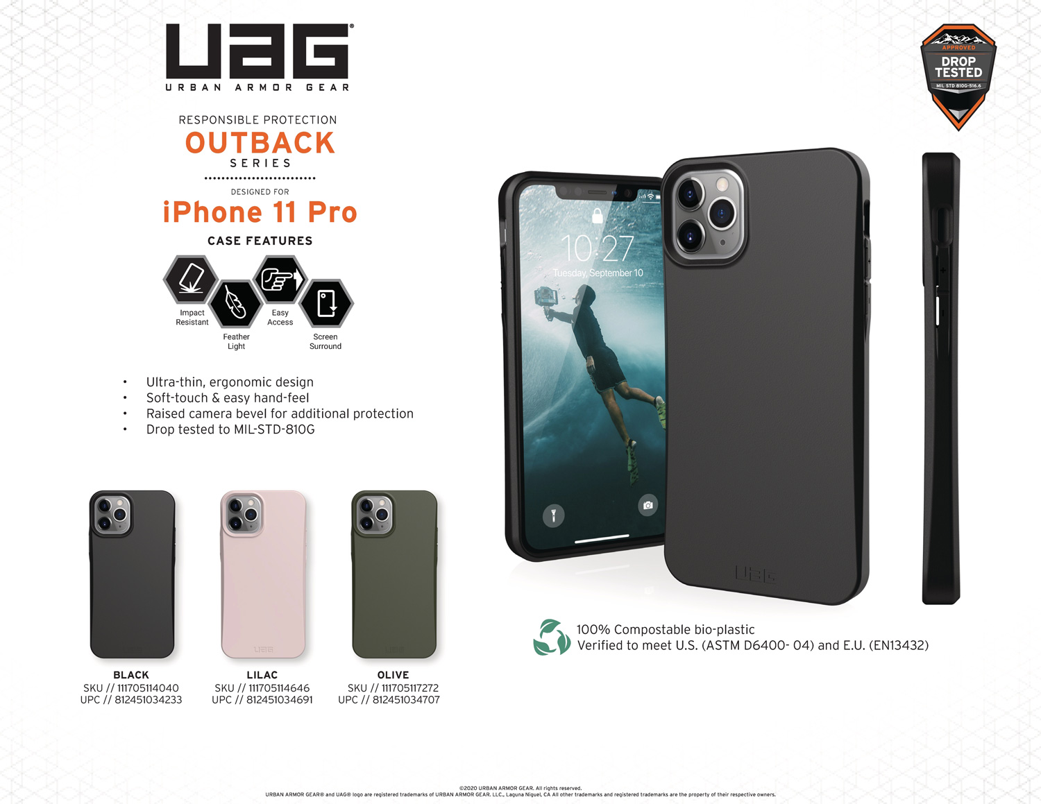 Ốp lưng iPhone 11 Pro UAG Biodegradable Outback