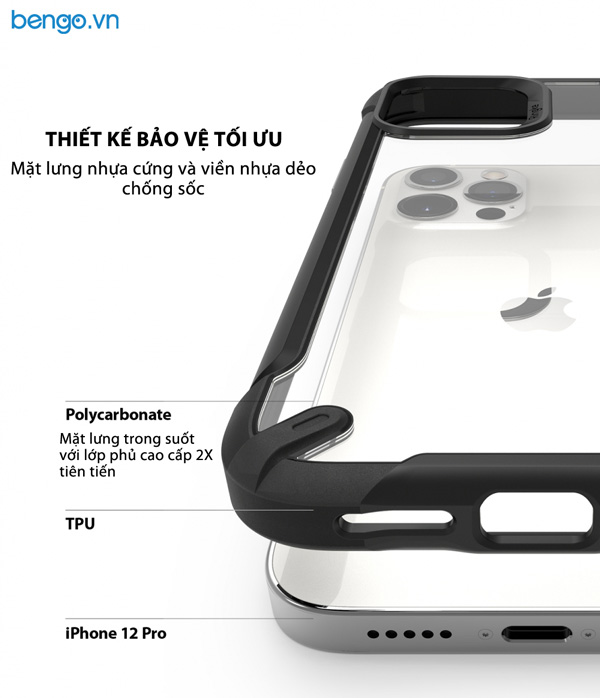 Ốp lưng iPhone 12/12 Pro RINGKE Fusion X2