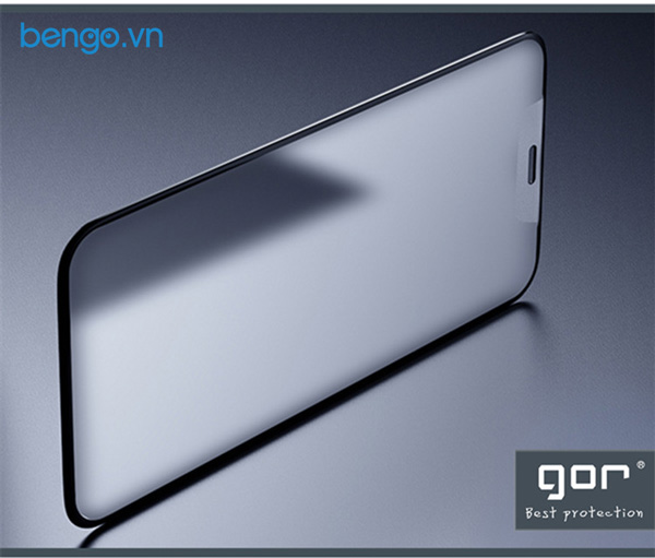 Dán cường lực màn hình + Mặt lưng + Viền vân carbon iPhone 12 Pro Max GOR Full chống vân tay