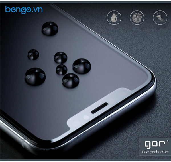 Dán cường lực màn hình + Mặt lưng + Viền vân carbon iPhone 12/12 Pro GOR Full chống vân tay