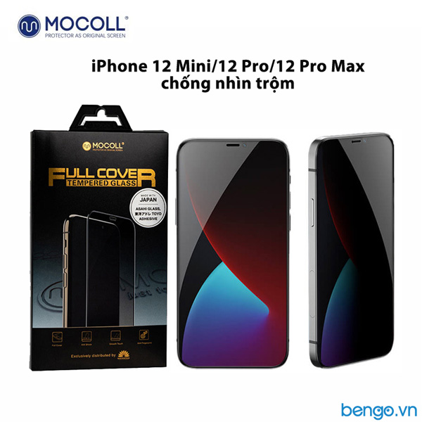Dán màn hình cường lực iPhone 12 Mini/12 Pro/12 Pro Max MOCOLL chống nhìn trộm