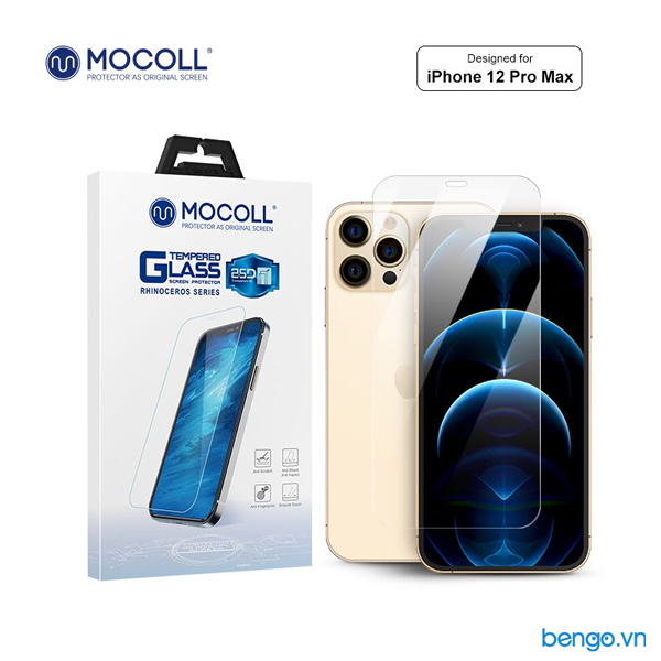 Dán cường lực iPhone 12 Pro Max MOCOLL 2.5D Full màn hình Clear