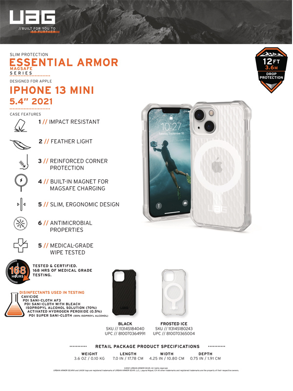 Ốp lưng iPhone 13 Mini UAG Essential Armor with MagSafe Series