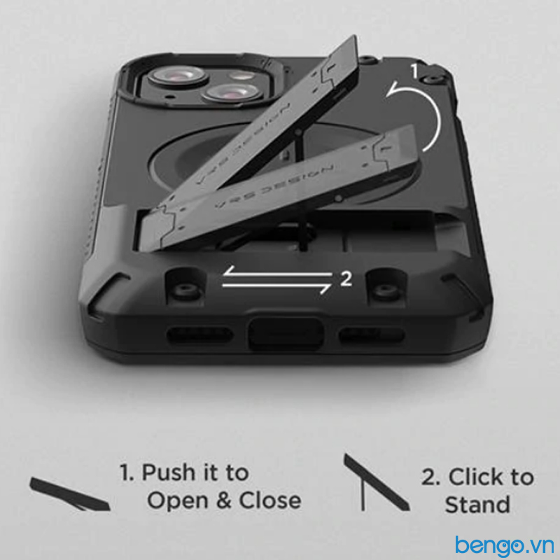 Ốp lưng iPhone 13 Mini VRS Design Magsafe QuickStand Pro