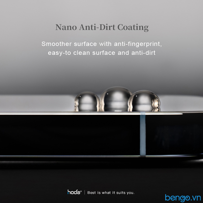 Dán cường lực iPhone 13 Pro Max HODA Full Anti-Reflection kèm khung dán