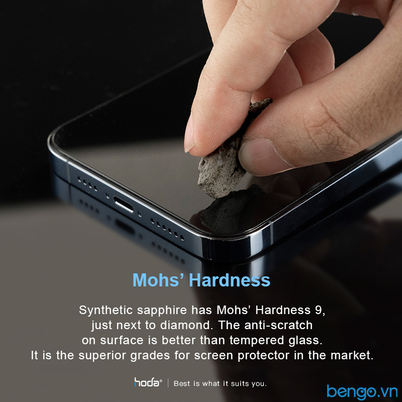 Dán Cường Lực HODA Sapphire iPhone 13 Mini Kèm Khung Dán