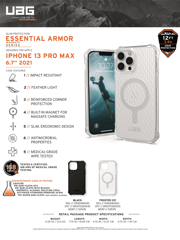 Ốp lưng iPhone 13 Pro Max UAG Essential Armor with MagSafe Series