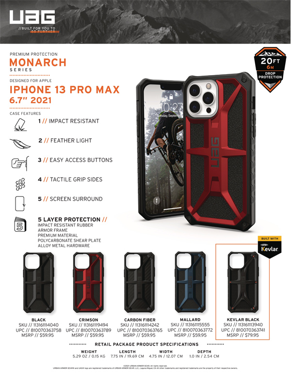 Ốp lưng iPhone 13 Pro Max UAG Monarch Series