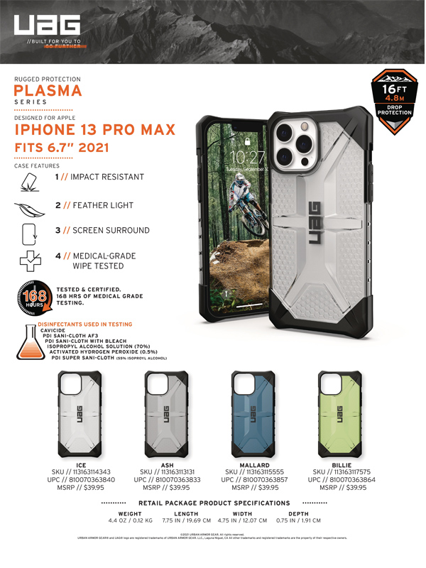 Ốp lưng iPhone 13 Pro Max UAG Plasma Series