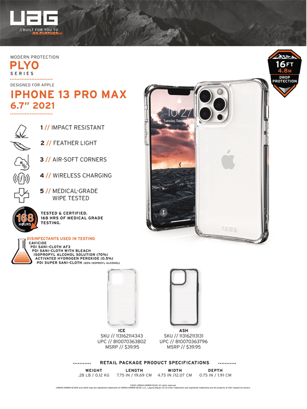 Ốp lưng iPhone 13 Pro Max UAG Plyo Series